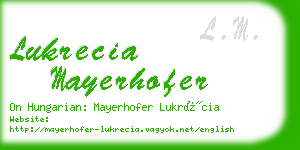 lukrecia mayerhofer business card